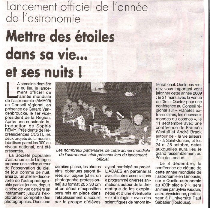 Info Haute-vienne le 25 fvrier 2009