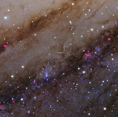 La faible toile variable dcouverte par Hubble dans M31, est trs peu lumineuse. De magnitude 19,4, elle est 200 000 fois plus faible que la plus faible toiles visible  l'oeil nu.