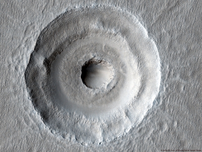 Le cratre Oeil de boeuf sur Mars.