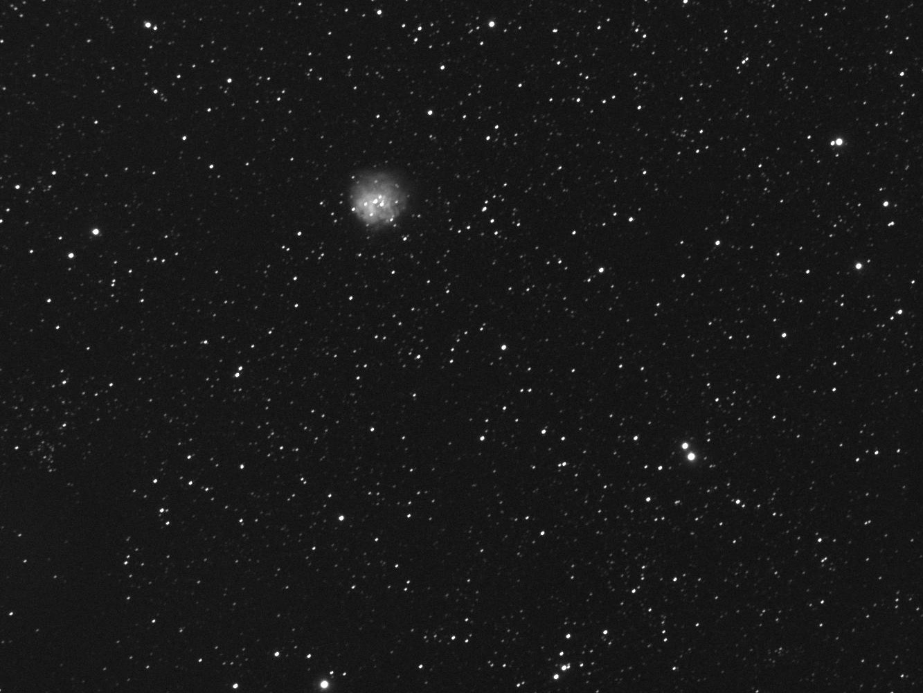 La nbuleuse NGC 1624 (en noir et blanc)