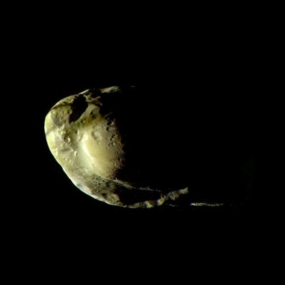 Le satellite de Saturne Promthe, vu en dtail par la sonde Cassini