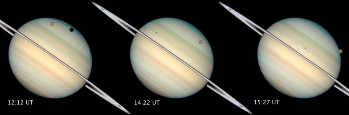 La plante Saturne vue par Hubble le 24 fvrier 2009 entre 12 h 12 et 15 h 27 TU