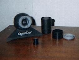 Cmara webcam modificada para adaptarla al telescopio