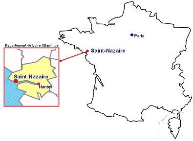 Localisation de Saint-Nazaire - Plan Image Propriété du Club