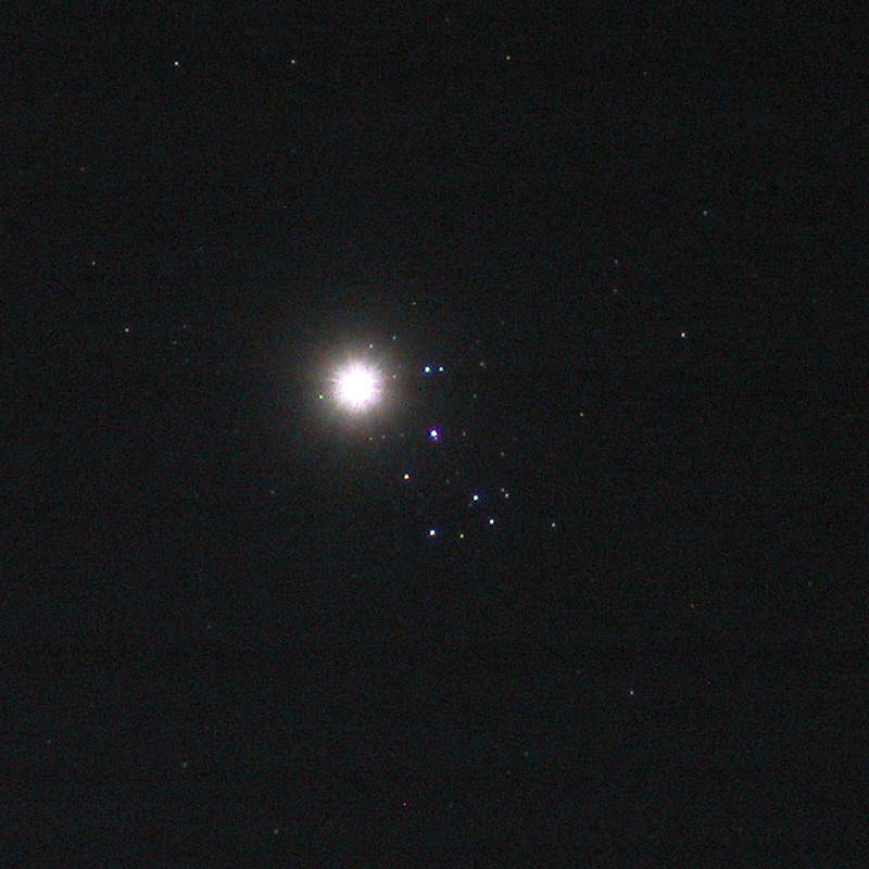 Vénus e Plêiades (Messier 45)