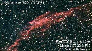 Nébuleuse du Voile dans la Constellation du Cygne