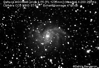 Photo de la galaxie NGC6946 prise  grand champ