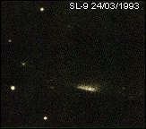 Animation montrant le déplacement de la comète SL9 au moment de sa découverte