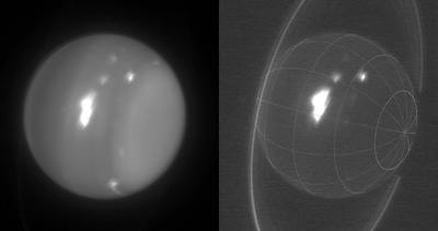infrared hotspots on Uranus