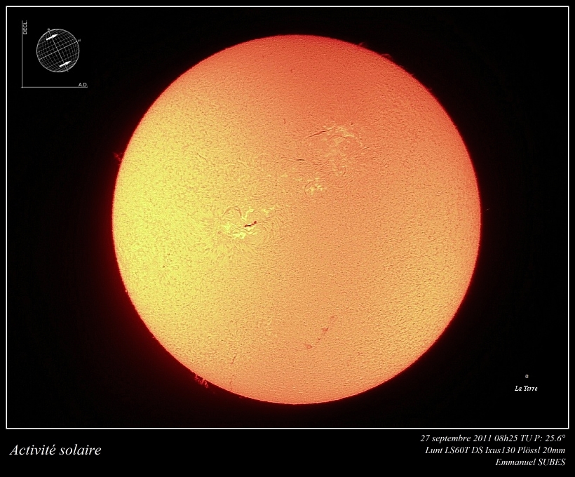 Soleil H-alpha 27 septembre 2011