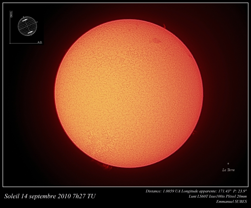 Soleil 14 septembre 2010 H-alpha