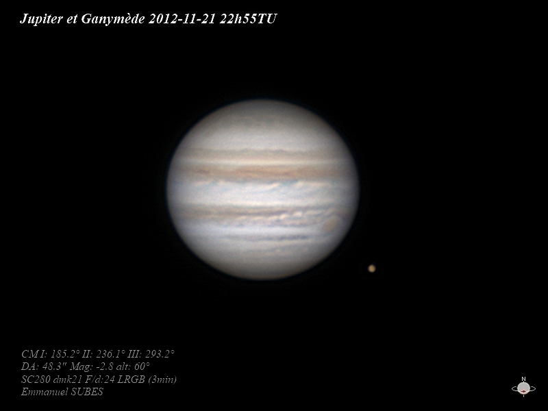 Jupiter et Ganymde 21nov2012 00h14TU