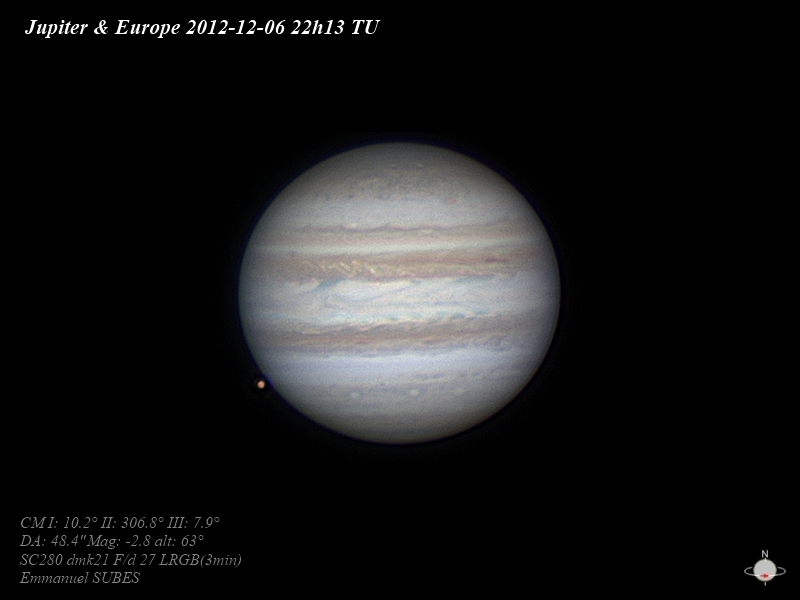 Jupiter et Europe 22h13TU