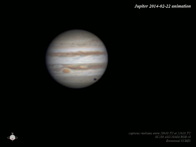 Animation Jupiter et Callisto 22 fvrier 2014