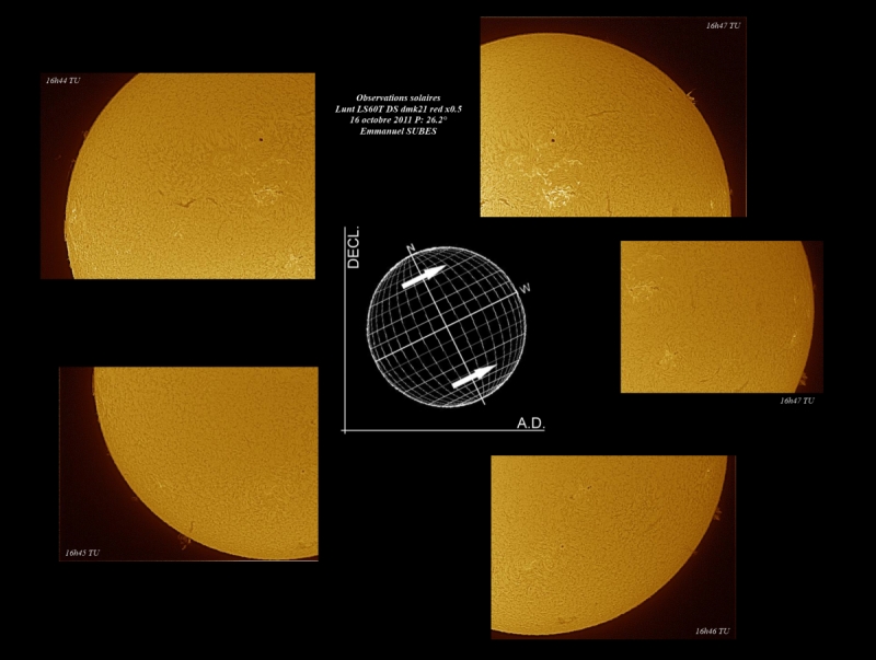 Observations solaires 16 octobre 2011