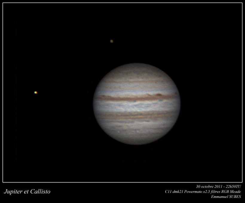 Jupiter 30 octobre 2011 22h50TU