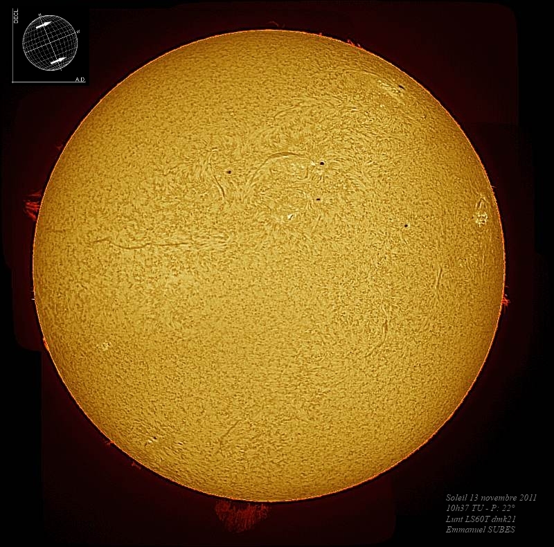 Soleil 13 novembre 2011 H-alpha