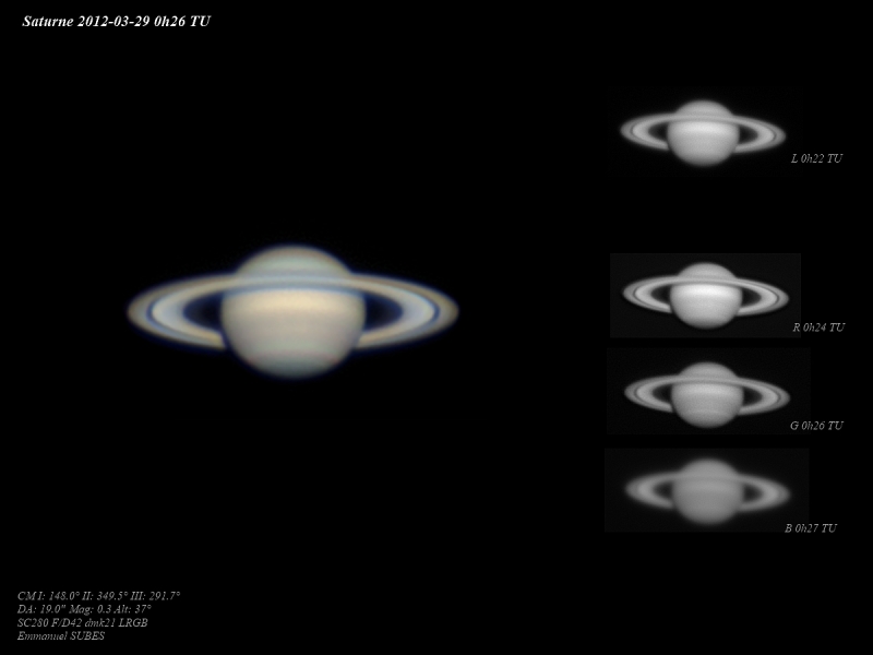 Saturne 29 mars 2012 0h26 TU