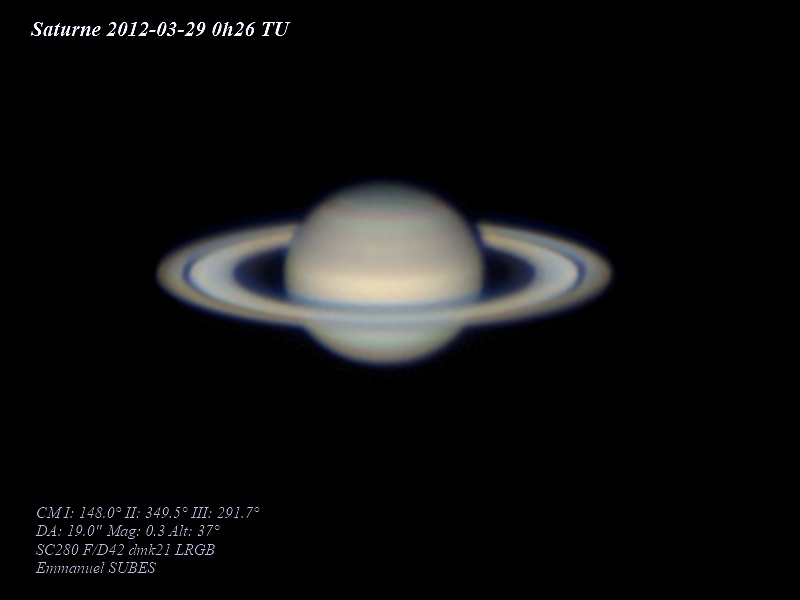Saturne 26 mars 2012 visuel