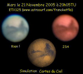 Mars le 21 Novembre 2005