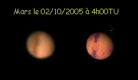 Mars le 2 Octobre 2005
