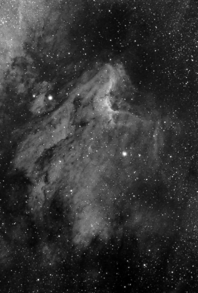 Pelican_Halfa.jpg -          texto_bright       Object:Pelican   Date:07-07-2006       Observingsite: Sant Cugat   Telescope: TakahashiFSQ-106N  @ f/5 on GM-8 mount   Camera: Canon20Da   Filters: Astronomik Halfa 13 nm   Exposure:18 x 6 min  ISO800. Total exposure: 1.8 h   Guiding: ATK-2HS on off-axis guider     Software:Guide K3CCDTools. Camera control: Images Plus. Processing: PixInsight   Comments:First image with Canon 20Da  camera    