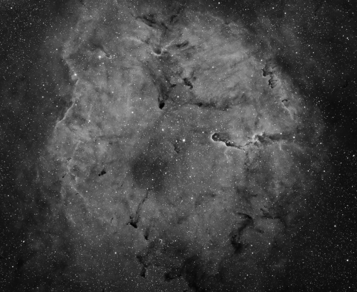 IC1396.jpg -          texto_bright    Object:IC1396 & Elephant trunck   Date:3-10-2008   Observingsite: Observatory 16b, Àger   Telescope: TakahashiFSQ-106N  @ f/5 on EM-400 mount   Camera:SBIG STL-11000M  @ -20C   Filters: Astrodon H alpha 6 nm   Exposure:3 x 30 min.  Totalexposure: 1,5 h     Guiding: Camera guide chip     Software:Guide & camera control: CCDSoft. Processing: PixInsight 1.2 Comment:    