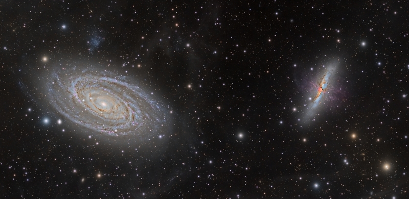 M81_M82_IFN_2011_detail.jpg -          texto_bright    Object:M81 & M82 detail   Date:From February 2010 to March 2011   Observingsite: FNO (Fosca Nit Observatory, Àger)   Telescope: TakahashiTOA-150  @ f/7.3 on EM-400 mount   Camera:SBIG STL-11000M  @ -20C   Filters: LRGB Astrodon   Totalexposure: More than 20 hours of accumulated exposure (all unbinned).     Guiding: Camera guide chip     Software:Guide & camera control: CCDSoft. Processing: PixInsight 1.6 Comment:    