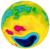 Le trou d'ozone en l'an 2000. Document ESA.