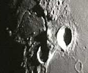 Aristarchus photographié le 10 Avril 1997 avec un Celestron C14 équipé d'une caméra CCD CV04L. Document Astroarts.
