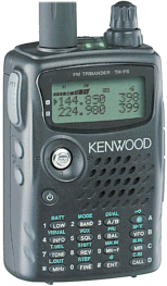 Kenwood TH-F6A, TX: 144/220/440 MHz with 5 W, RX : 0.1-1300 MHz