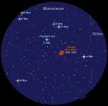 Field of 10 showing Plaskett' Star, the heaviest double star, and Rosetta nebula NGC2237-9 in Monoceros.