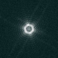 Image défocalisée d'une étoile dans le T620 réel