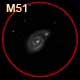 dessin galaxie des chiens de chasse M51