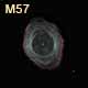 dessin couleur nebuleuse planetaire de la lyre M57