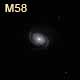 dessin galaxie M58