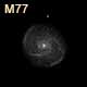 dessin galaxie M77