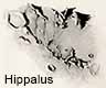 dessin lune cratère hippalus