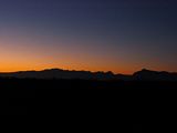 The Cavallo mountain at sunset