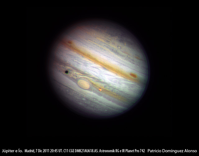 Jupiter e Io falso color