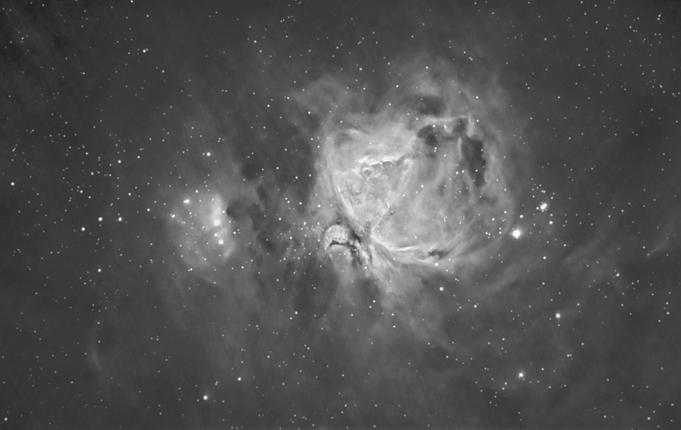Messier 42/43 Orion Nebula & Running Man en H-alpha