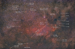 Constellation Ecu de Sobieski (Scutum) annotée