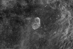 Champ de la nébuleuse du croissant (NGC6888) en H-Alpha