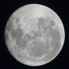 La lune du 7 octobre à la lunette de 76mm et Nikon D810