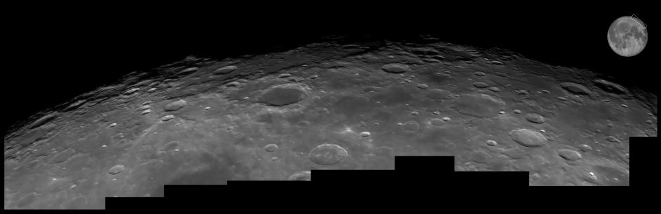 Région Nord-Est du bord lunaire, au 355 mm