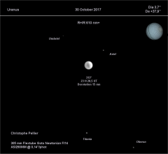 Uranus au Flextube 305 - dérotation altazimutale WinJupos