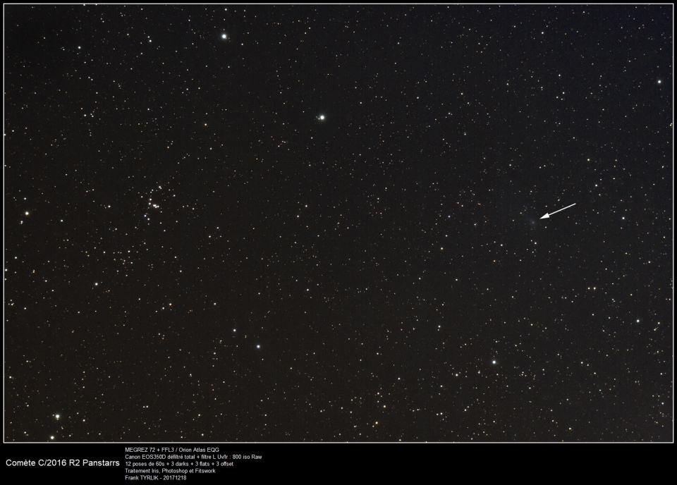 Comète C/2016 R2 Panstarrs
