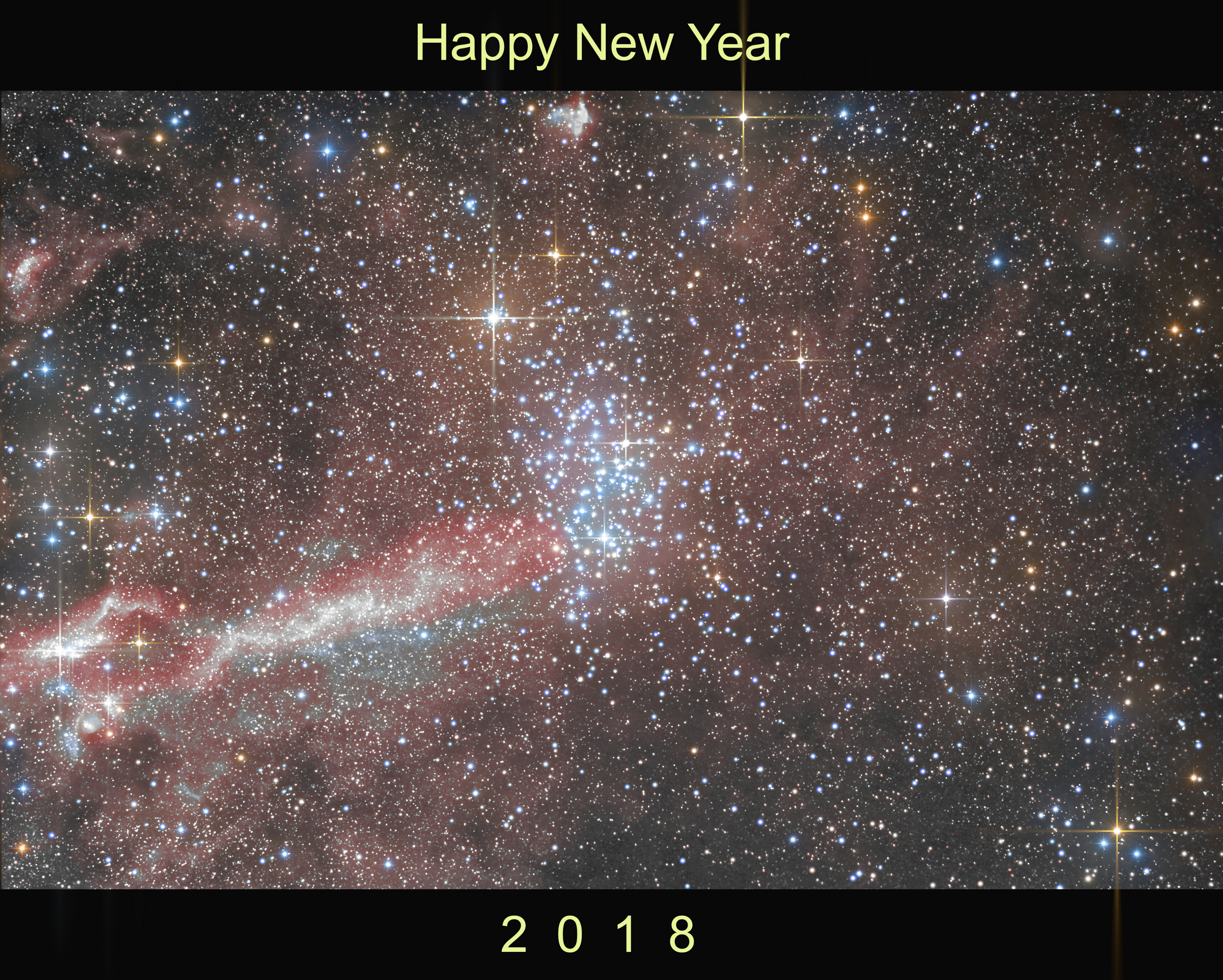 Carène - NGC3532 - Whishing Well Cluster - Happy new year 2018