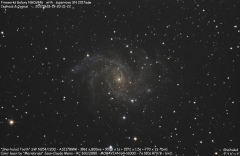 Fireworks Galaxy NGC6946 with supernova SN 2017eaw (Shot from the city center of Reims)