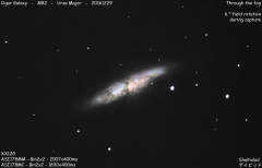 Cigar Galaxy M82  (Shot from the city center of Reims)